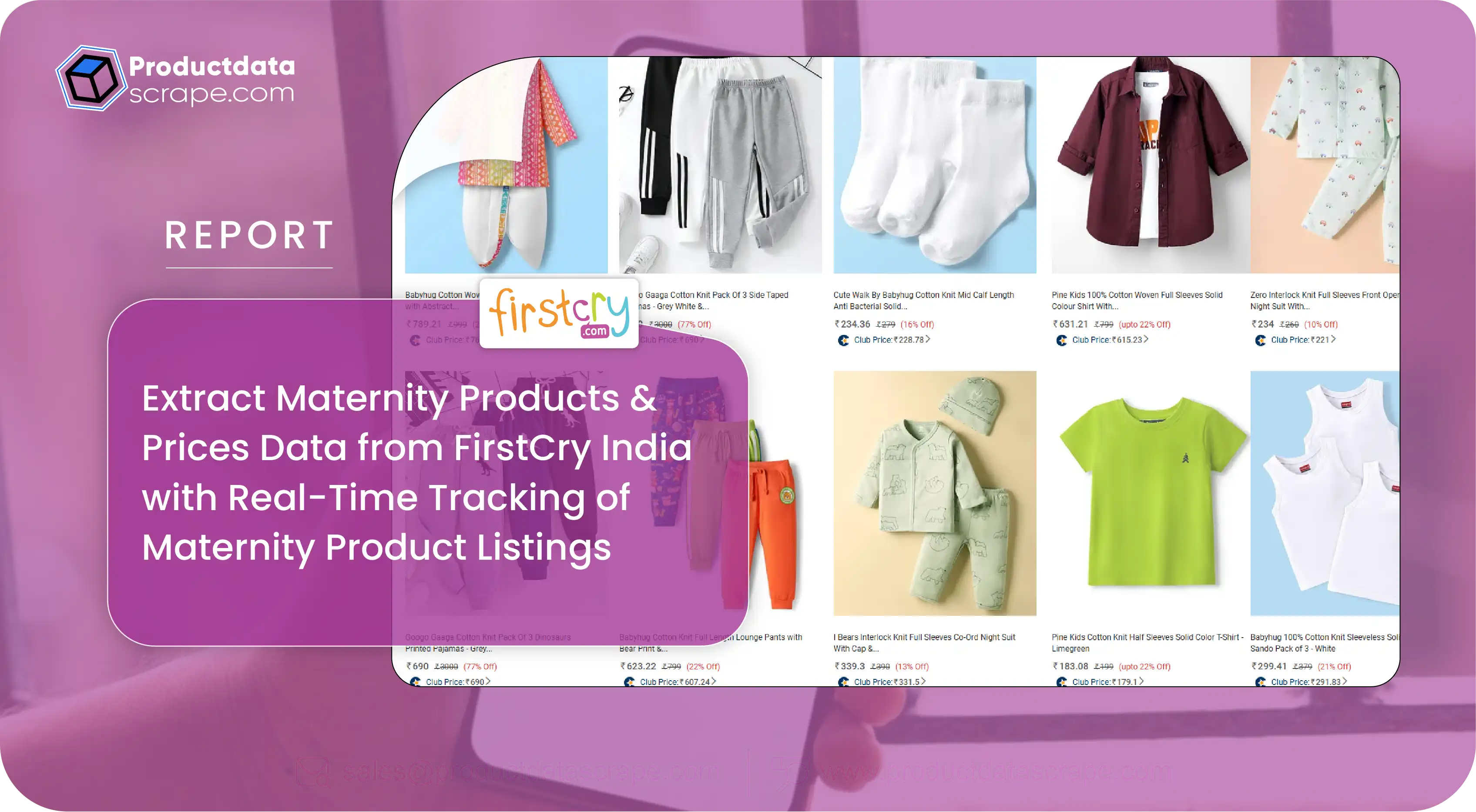 Extract Maternity Products & Prices Data from FirstCry India